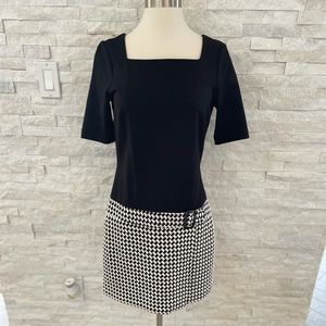 WHBM black and white dress